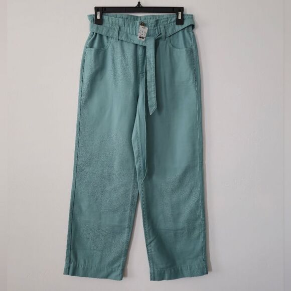 NWT J.Crew Factory Cropped Twill Paper-bag Pant - Picture 1 of 5